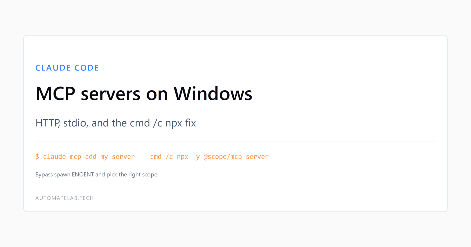 Claude Code MCP on Windows: Setup & Fixes