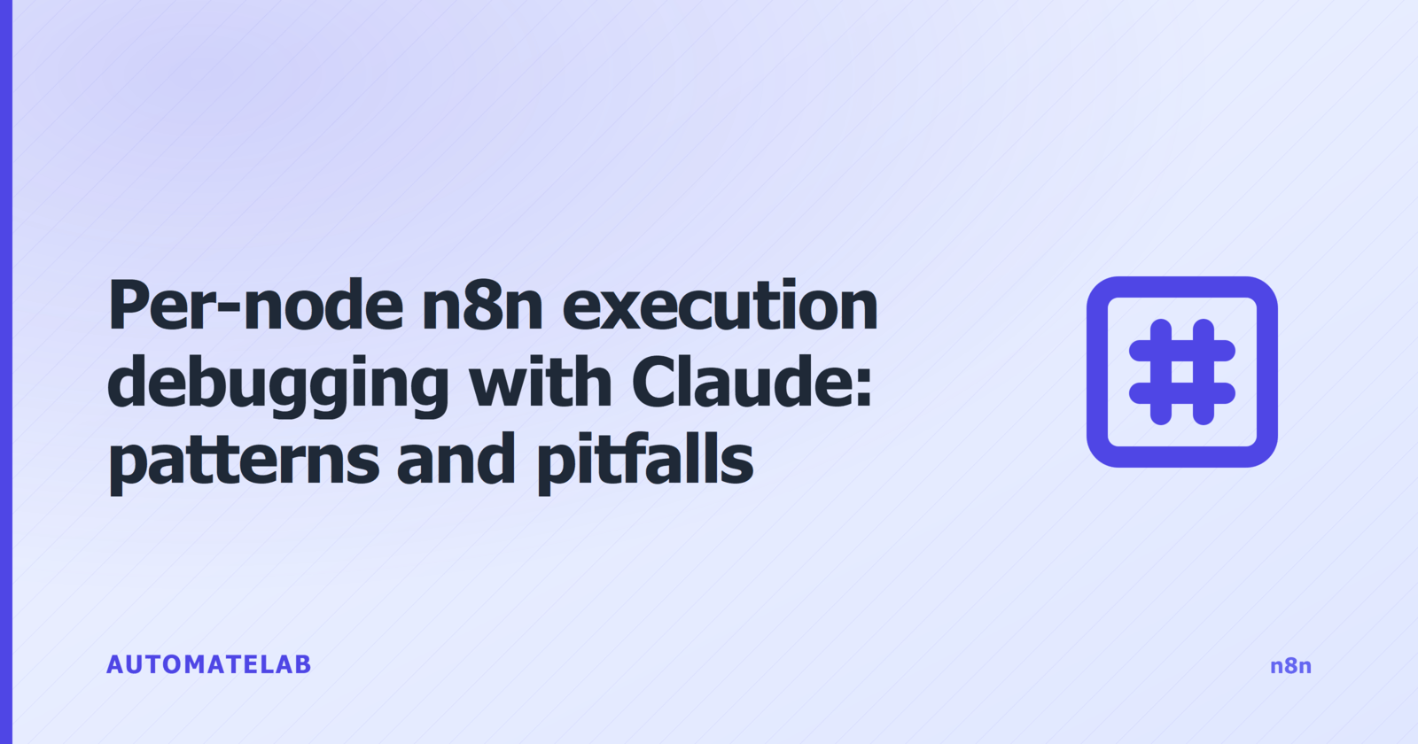 Per-node n8n execution debugging with Claude - n8n cluster feature image