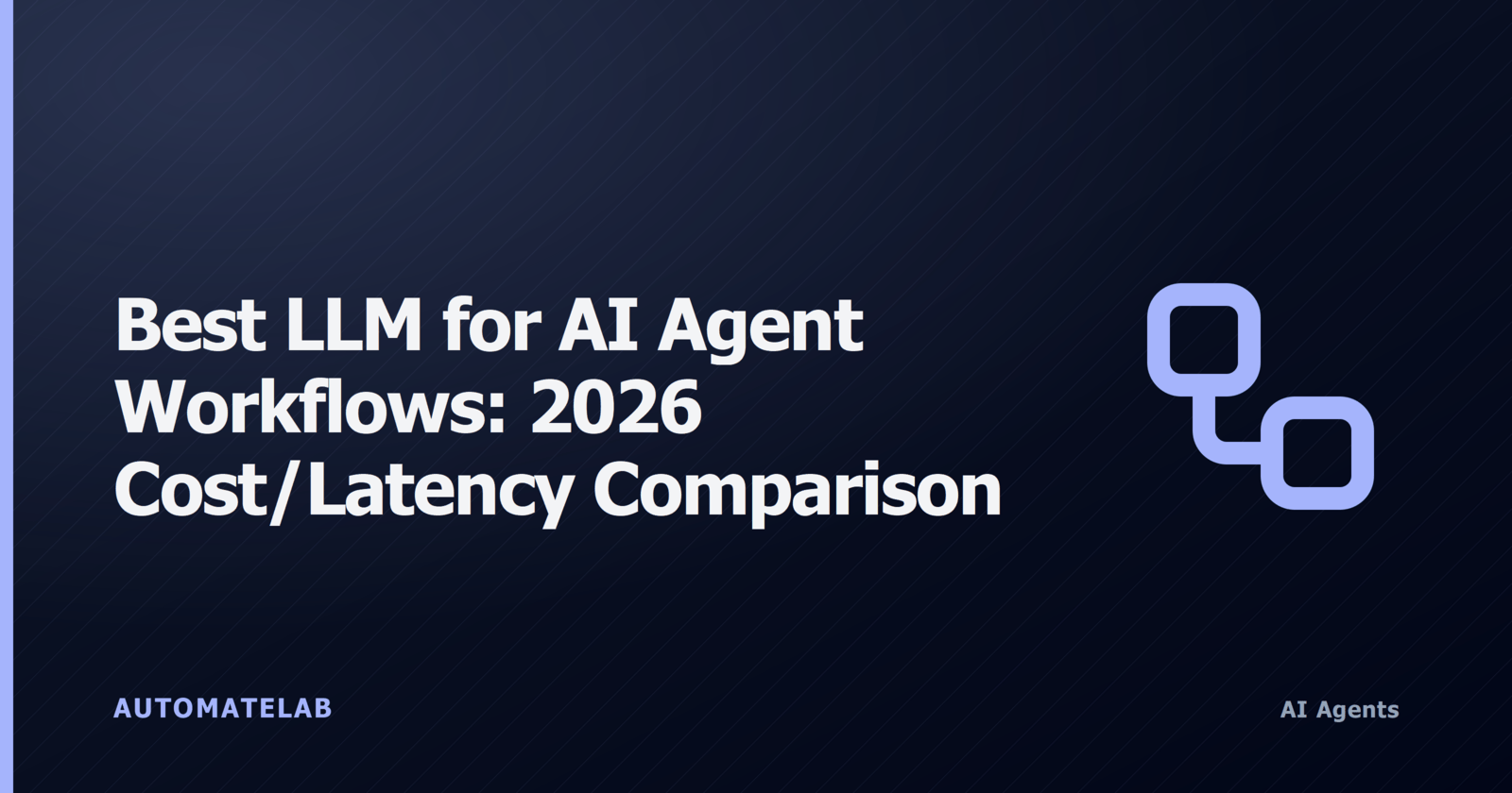 Best LLM for AI Agent Workflows: 2026 Cost/Latency Comparison - title card