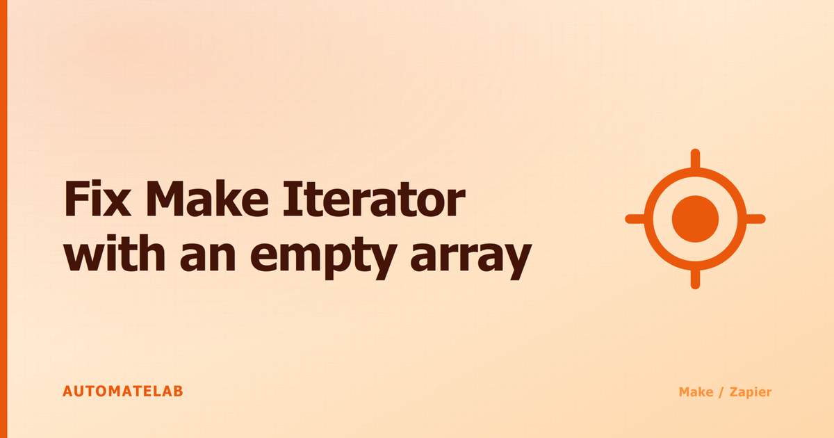 Fix Make Iterator "Array empty" when the source has items
